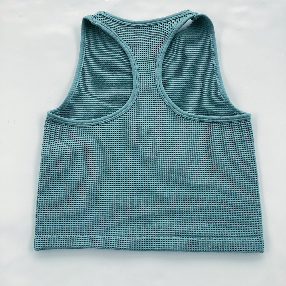 Waffle Knit Racerback Tank Top - Picture 2 of 5